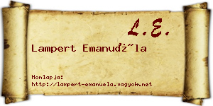 Lampert Emanuéla névjegykártya